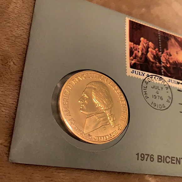 1976 Bicentennial Medal And Stamp Commemorative - Picture 2 of 5